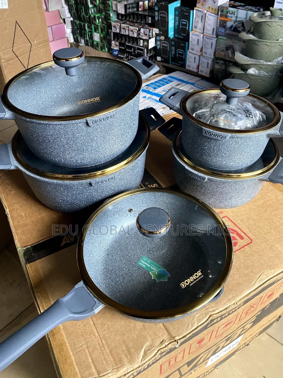 Donnor Granite Non Stick 10 Pieces Cookware Set.