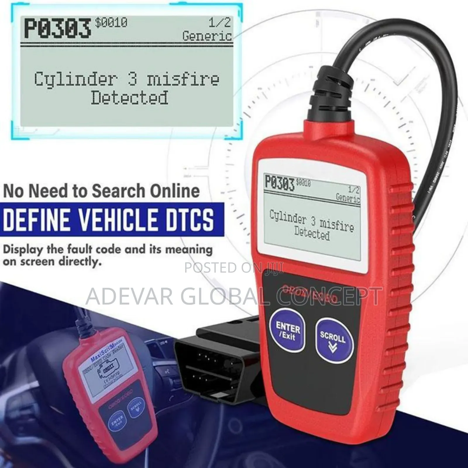 Obd2 Car Diagnostic Scanner, Auto Code Reader For Cars And Trucks