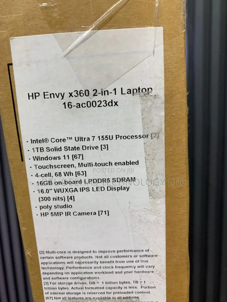 New Laptop HP Envy X360 16GB Intel Core Ultra 7 SSD 1T