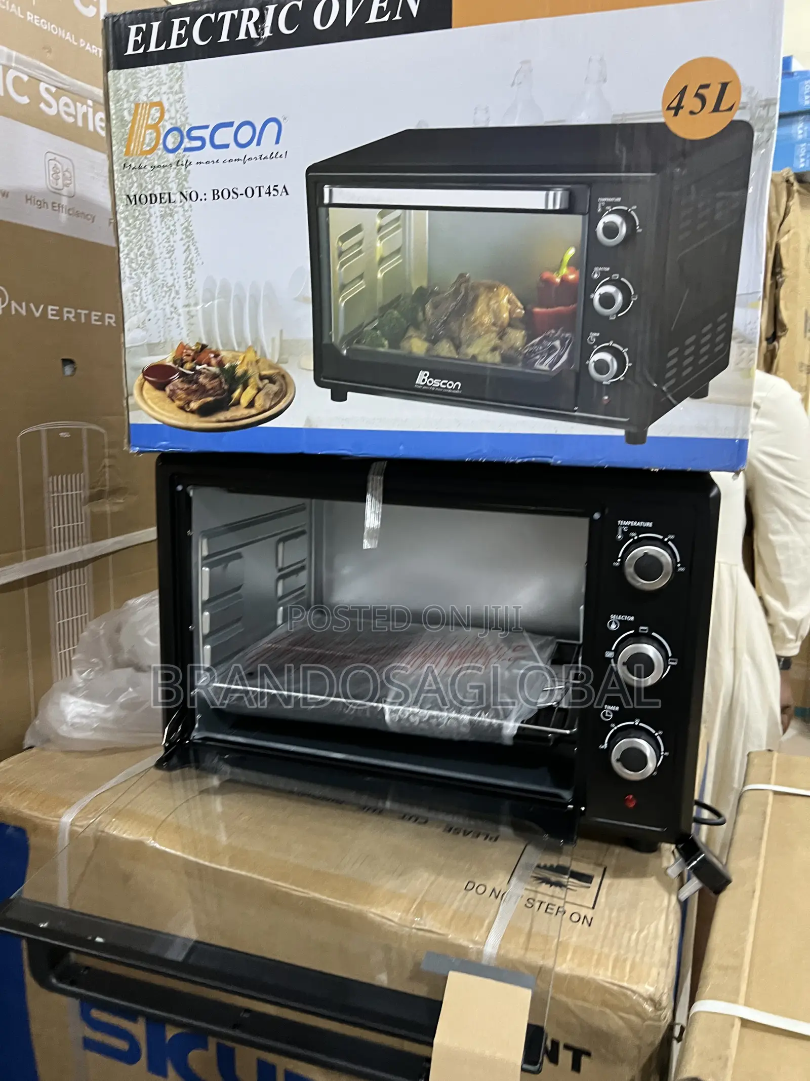 Boscon Bos-Ot45a Electric Oven With Large Viewing Window 45l
