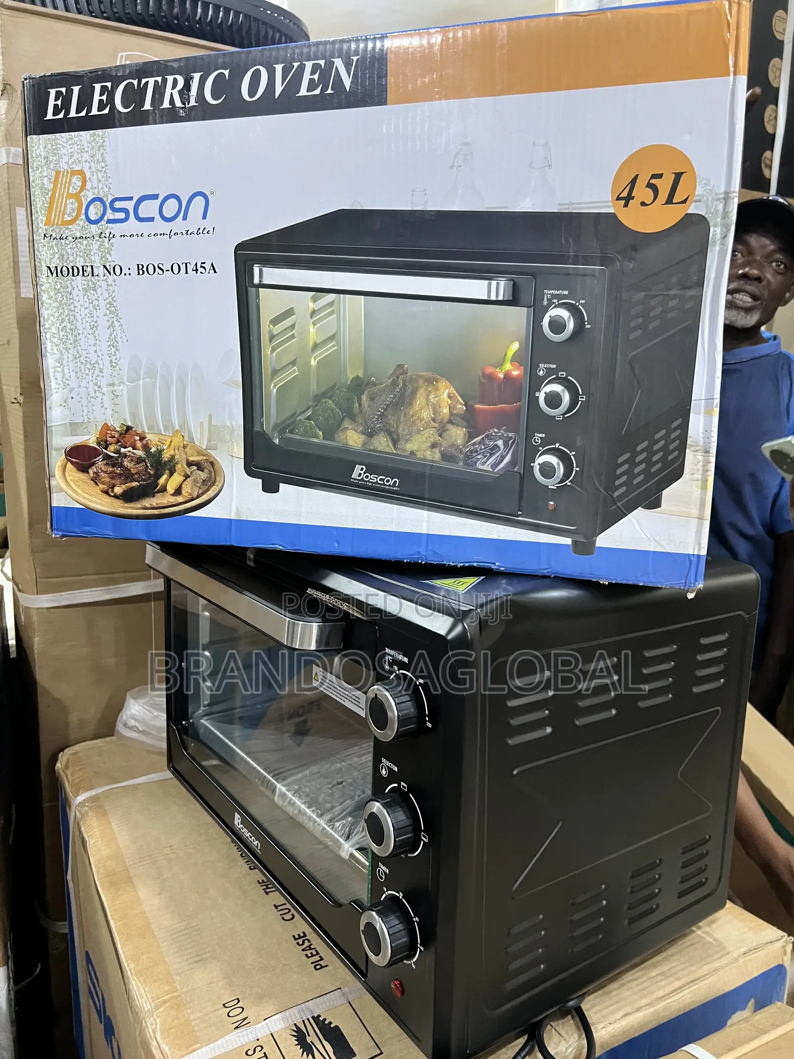 Boscon Bos-Ot45a Strong Electric Oven 45l for Daily Use