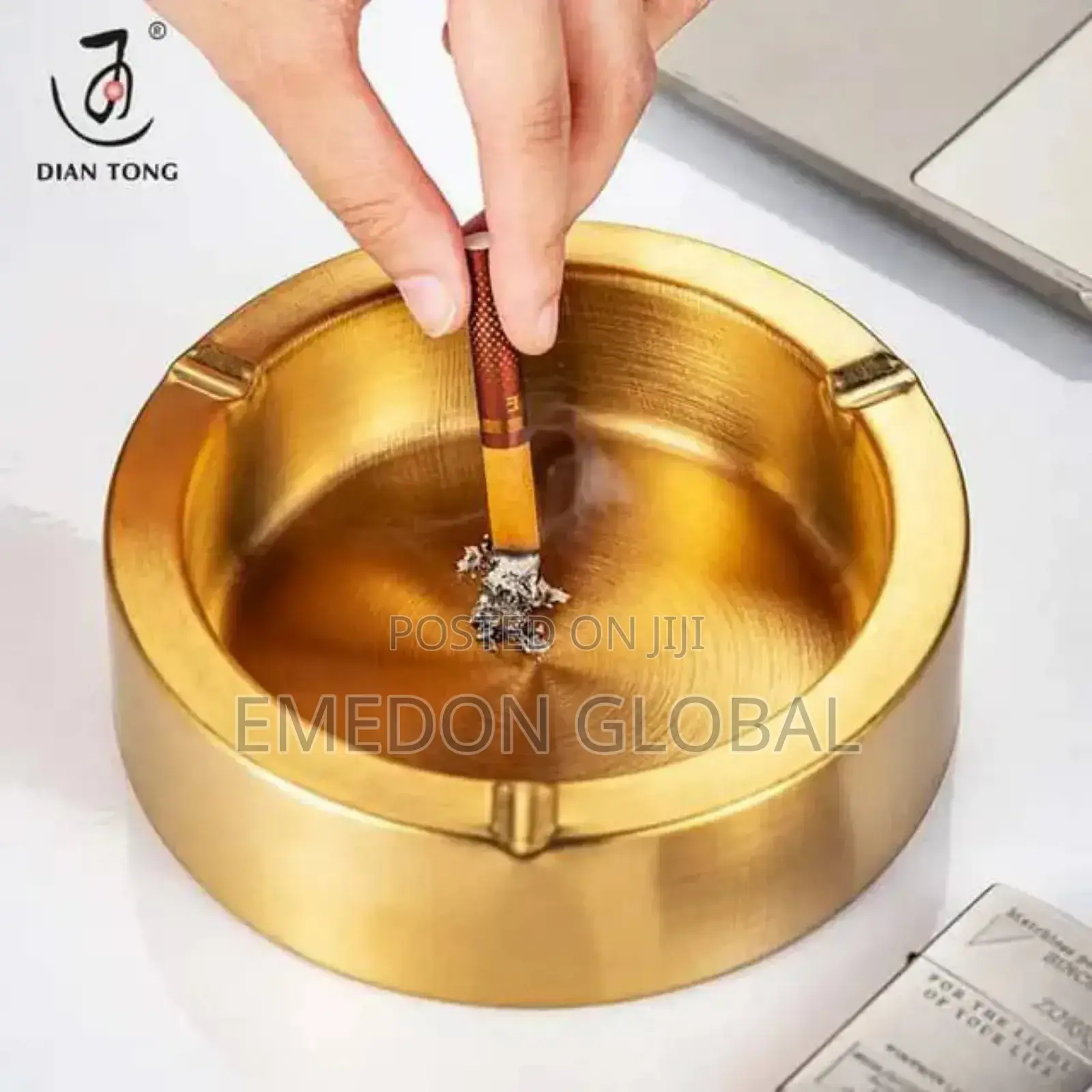 Stainless Steel Gold Ash Tray