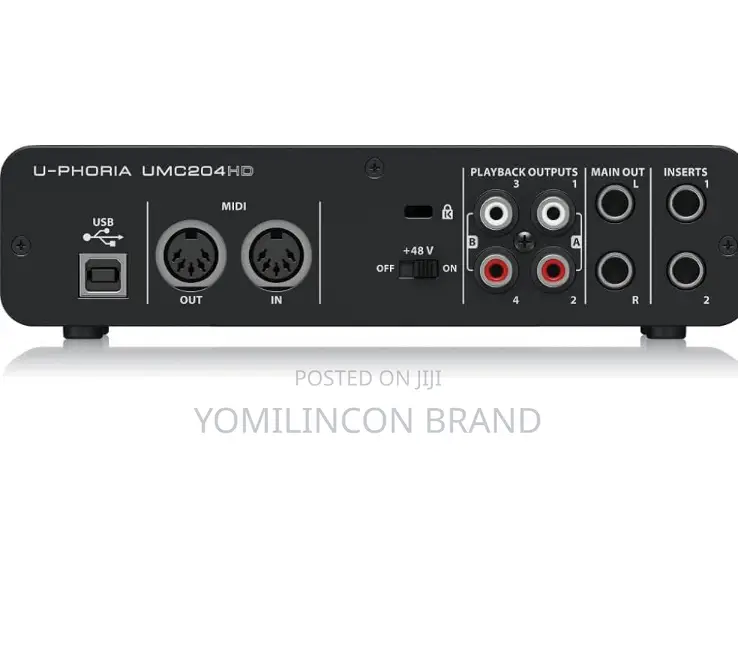 Behringer Umc204hd Audiophile 2x4, 24-Bit/192 KHZ Usb Audio/Midi