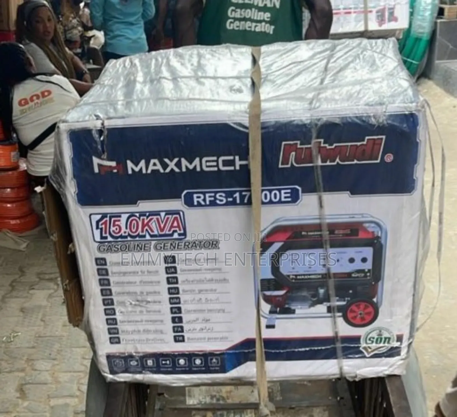 Heavy-Duty 15kva Maxmech Petrol Generator 100% Copper Coil
