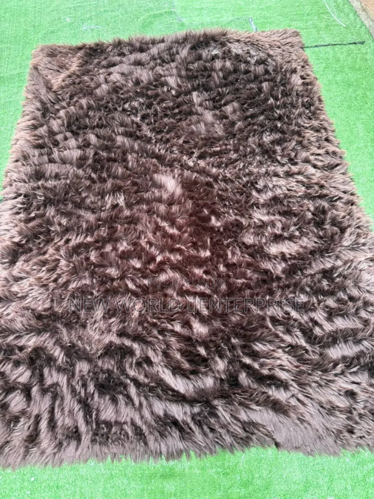 7by10 Feets Chocolate Brown Fur Rug
