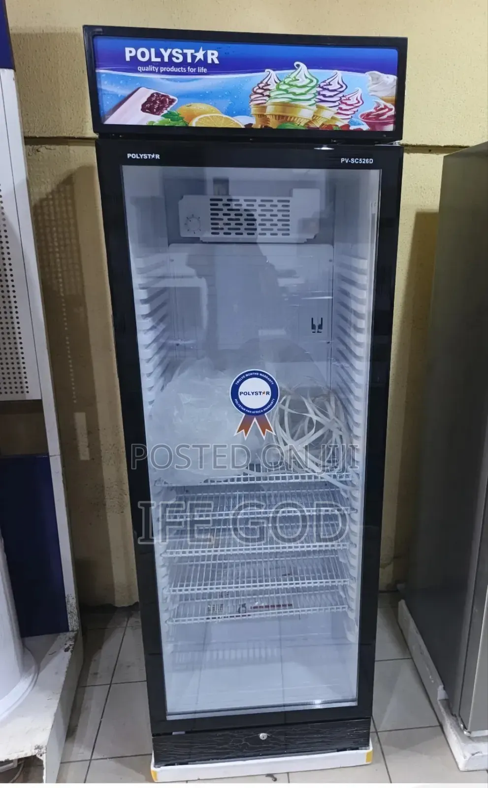 Original Quality Polystar Inverter Low Voltage Showcase Glass 450l