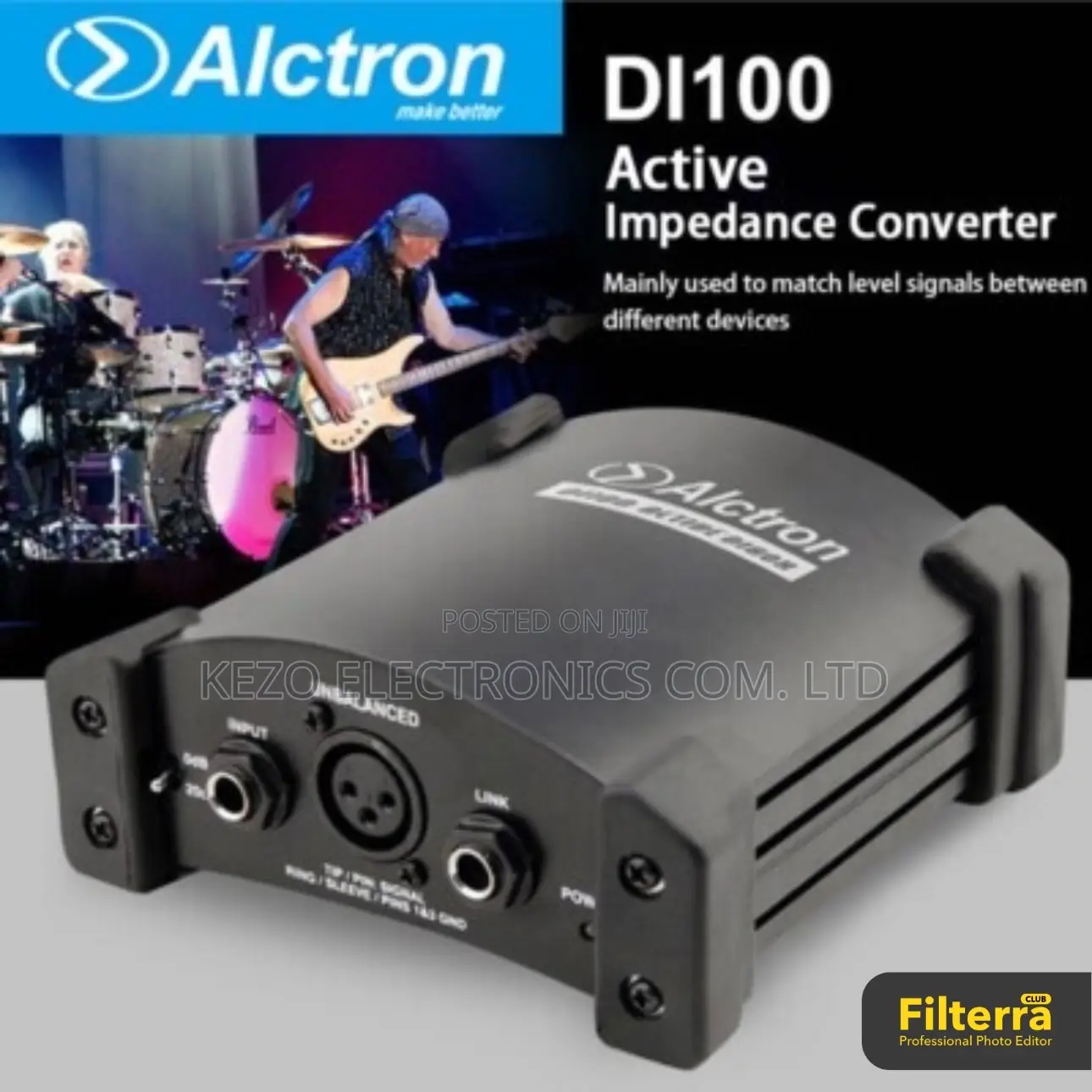 Alctron Di100 Active Direct Box Di Box for Electric Guitar