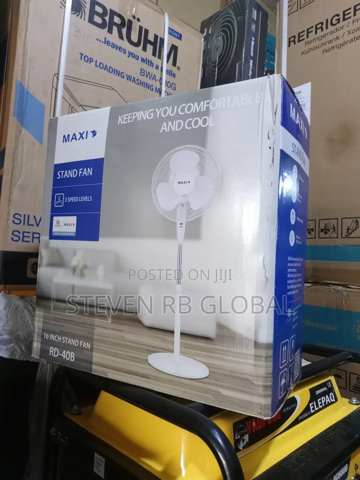 Maxi 16" Standing Fan – White (Rd-40b)