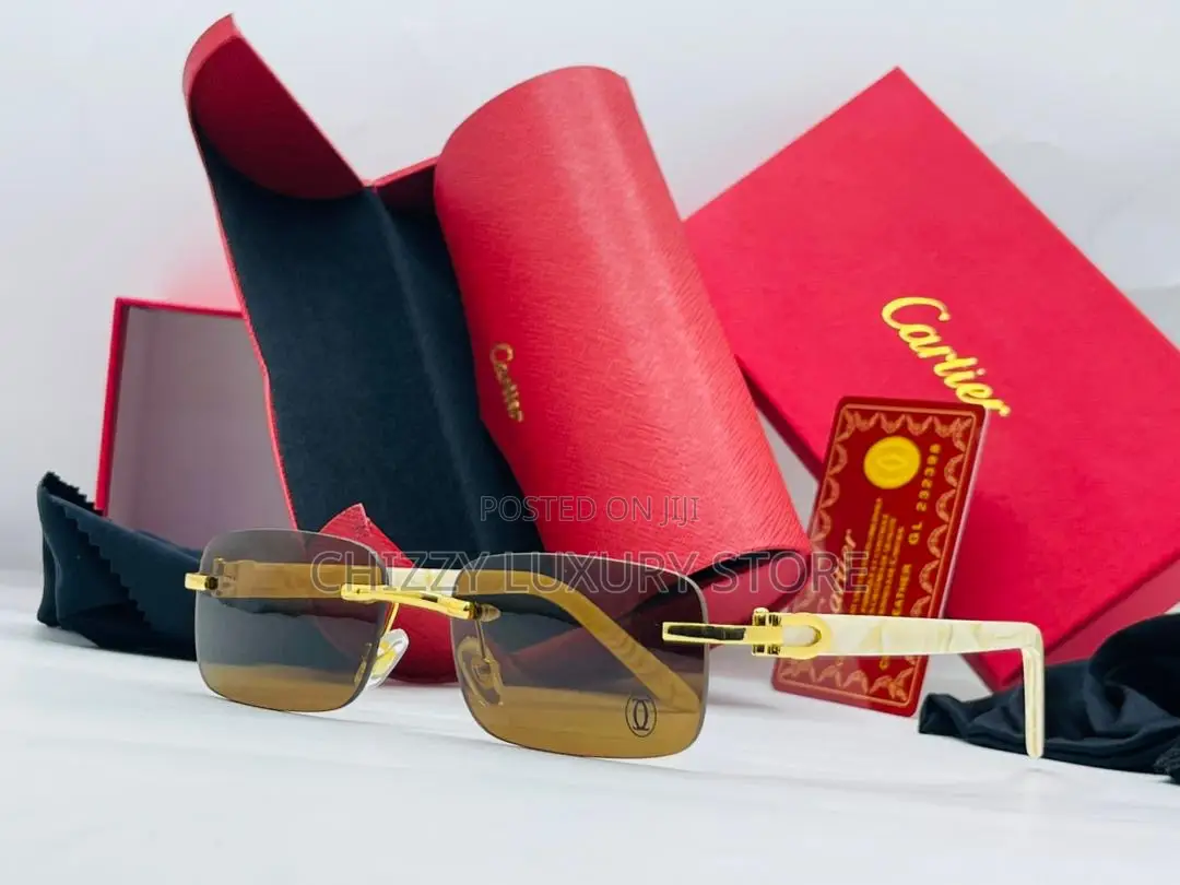 Cartier Quality Luxury Men Wooden Frame Glasses