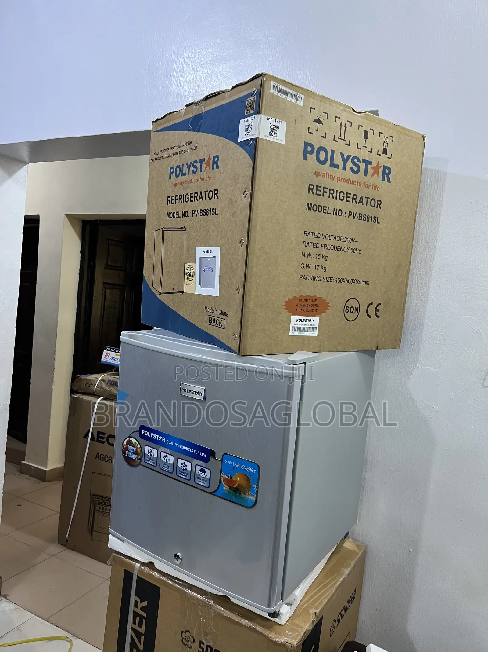 Polystar 45l Bedside Refrigerator Pv-Bs81sl With Freezer