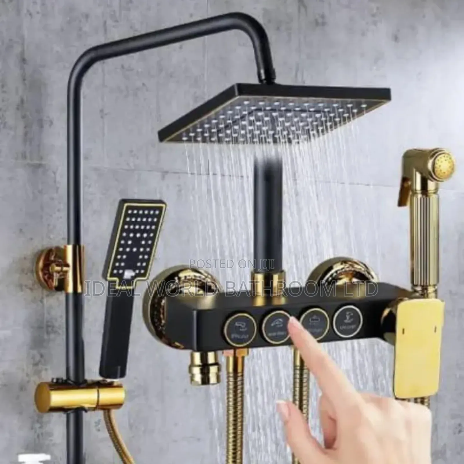 Quality Gold and Black Shower Mixer