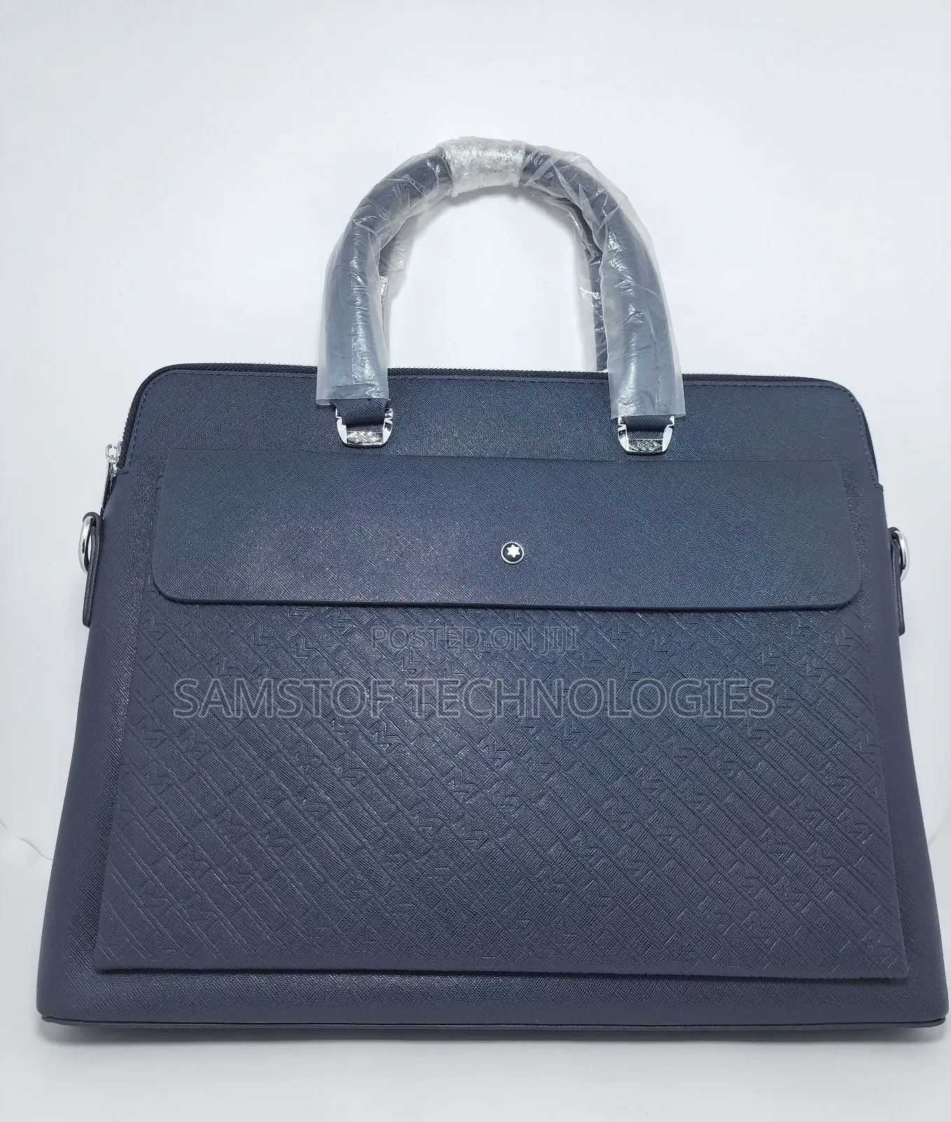 Mont Blanc Platinum Leather Bag