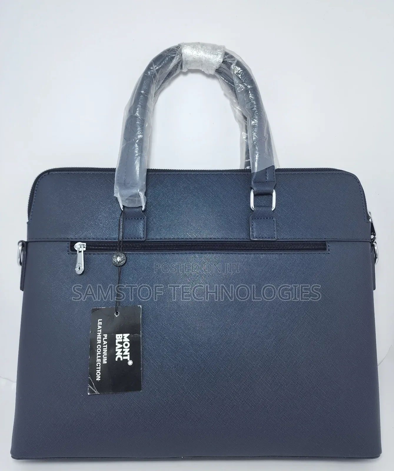 Mont Blanc Platinum Leather Bag
