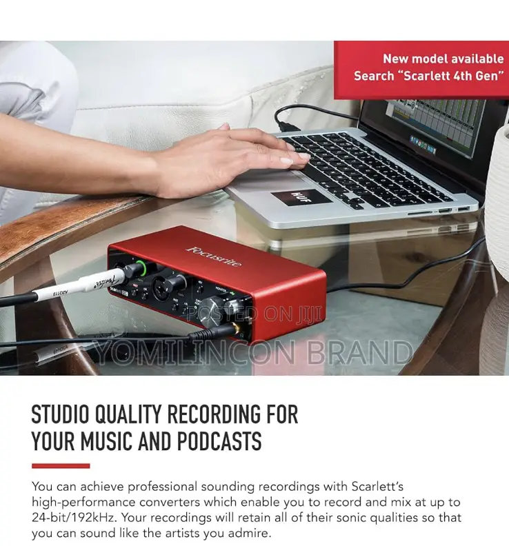 Focusrite Scarlett 2i2 3rd Gen Usb Audio Interface for Recording,