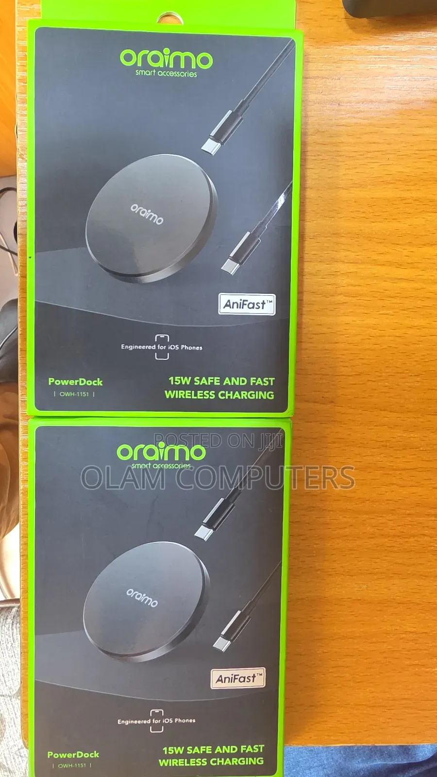 Oraimo 15w Safe and Fast Wireless Charging