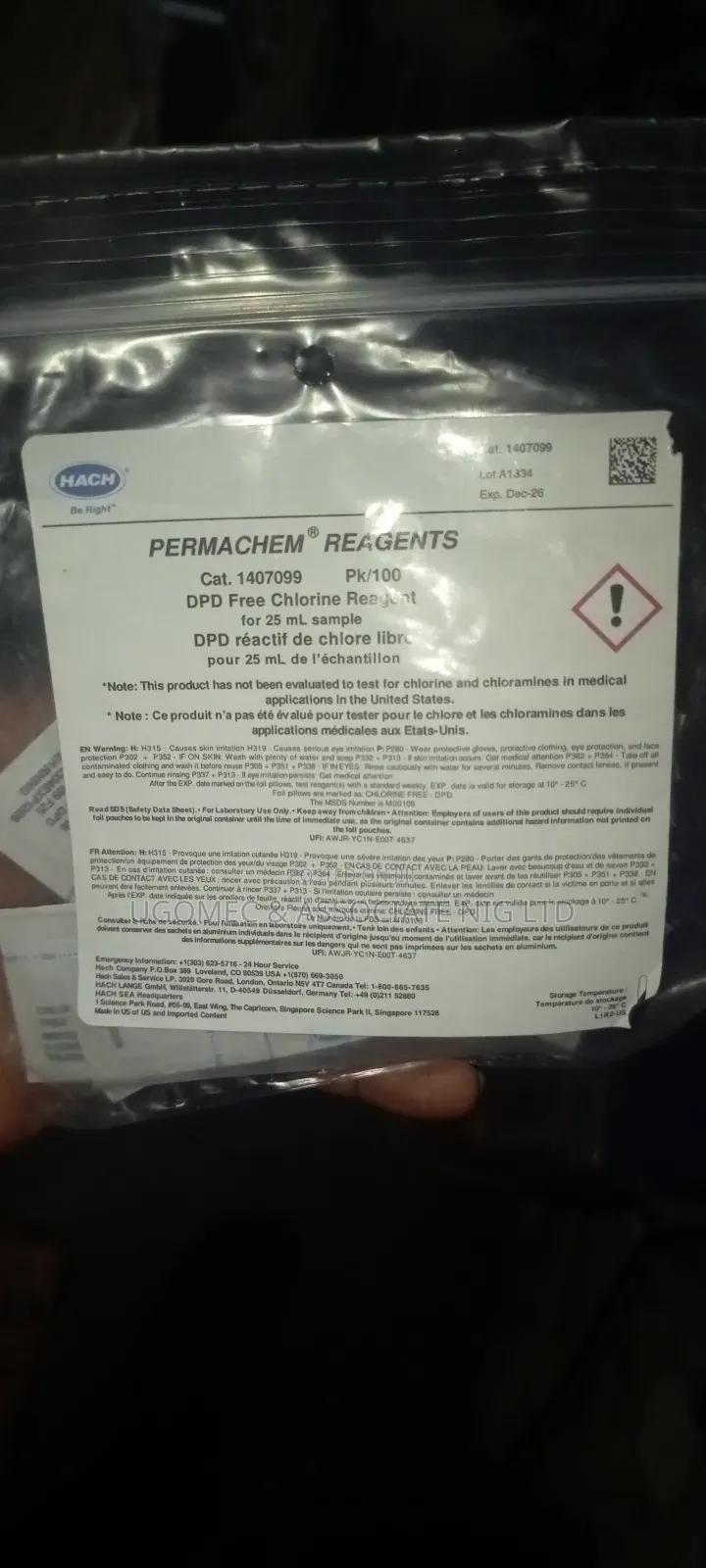 Hach. Dpd Free Chlorine Reagent 25mls