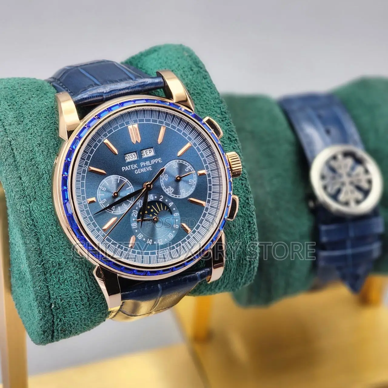 Patek Philippe Quality Luxury Genuine Leather Automatic Wristwatch