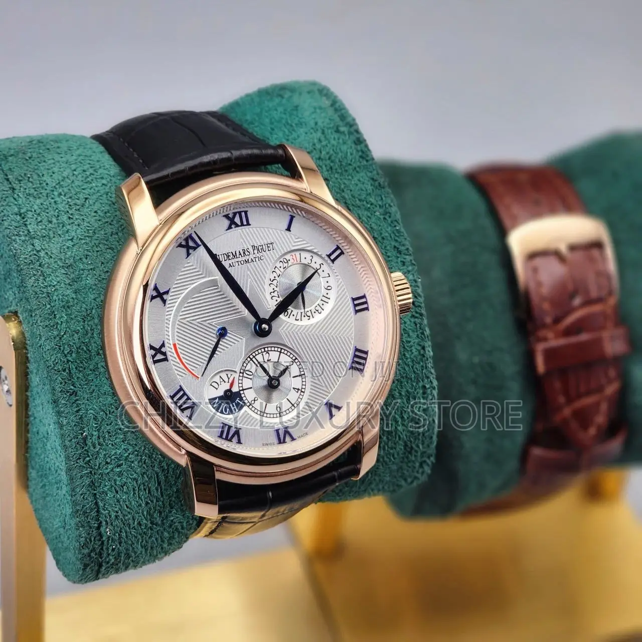 Audemars Piguet Quality Luxury Genuine Leather Wristwatch