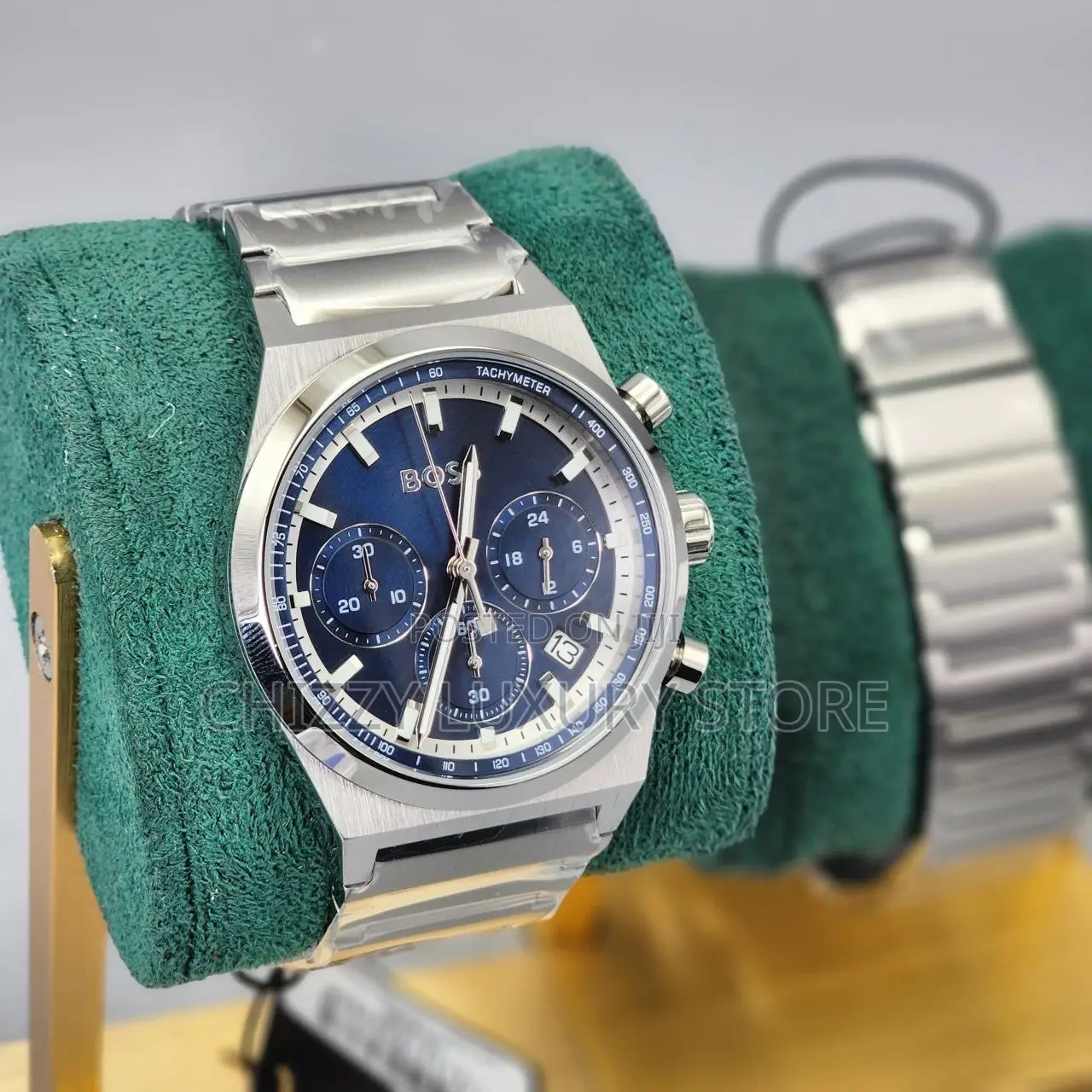 Boss Quality Luxury Men Chronograph Chain Strap Wristwatch