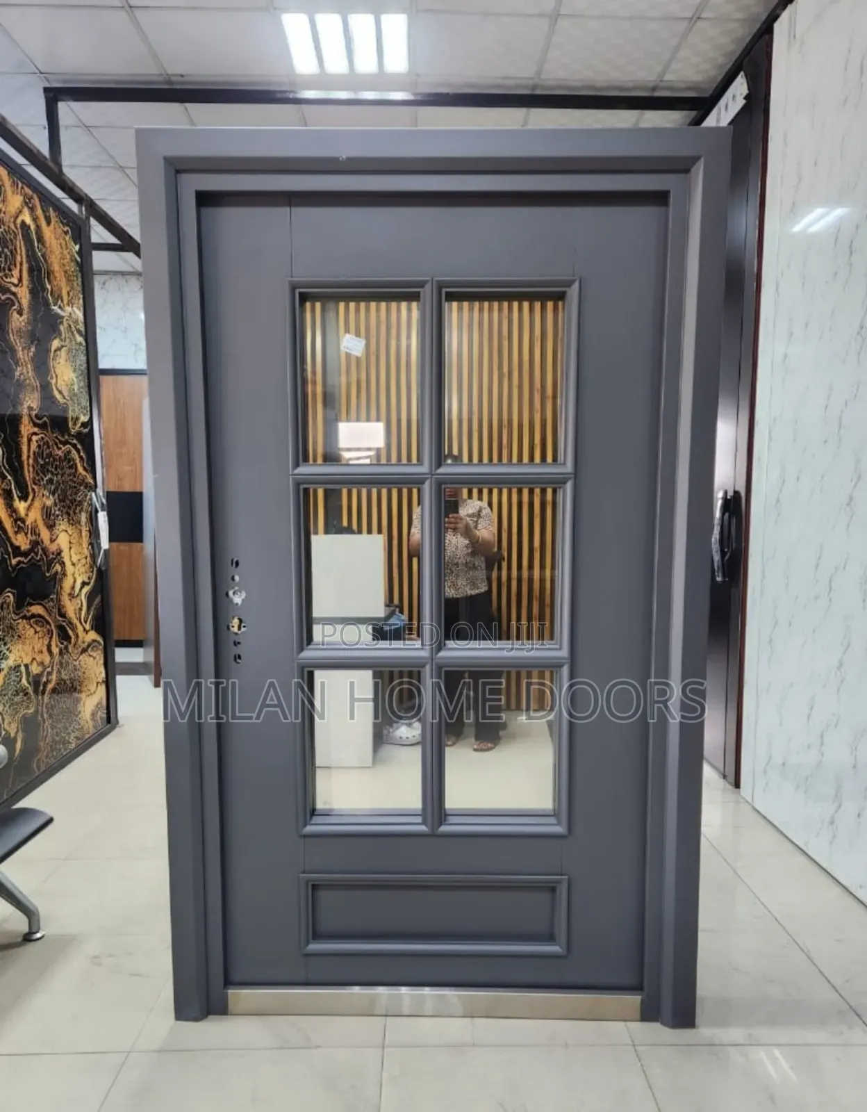 4ft Single Leaf French Glass Security Door