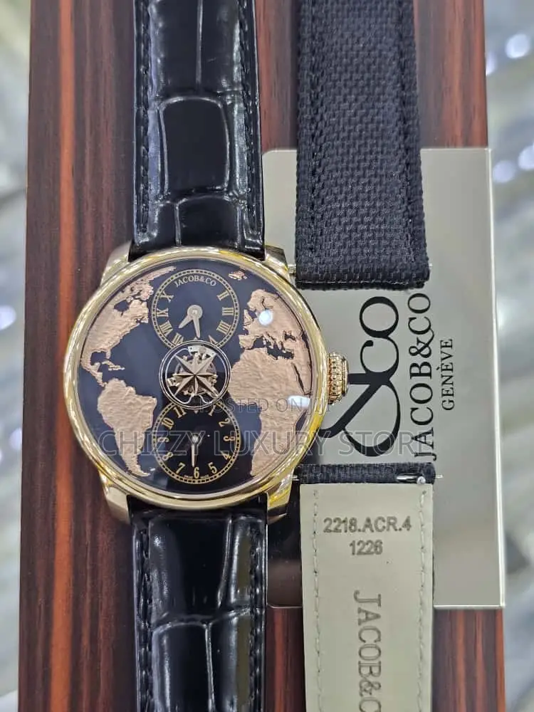 Jacob and Co Quality Luxury Leather Automatic Engine Wristwatch