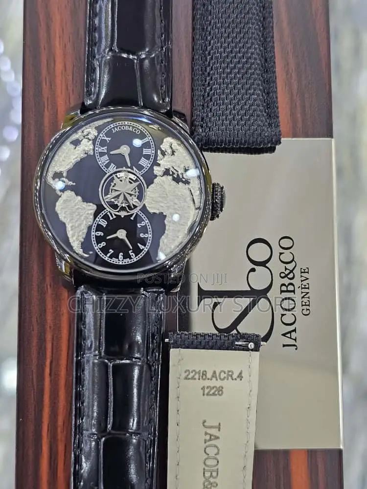Jacob and Co Quality Luxury Leather Automatic Engine Wristwatch