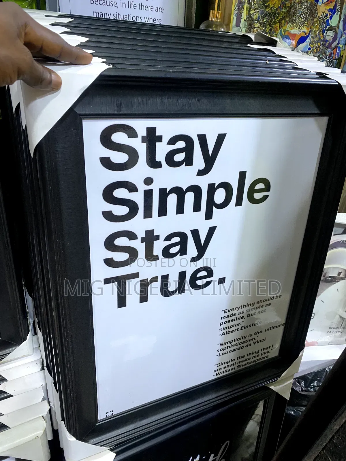 Wall Artwork Wooden Frame Words Quote 20x24