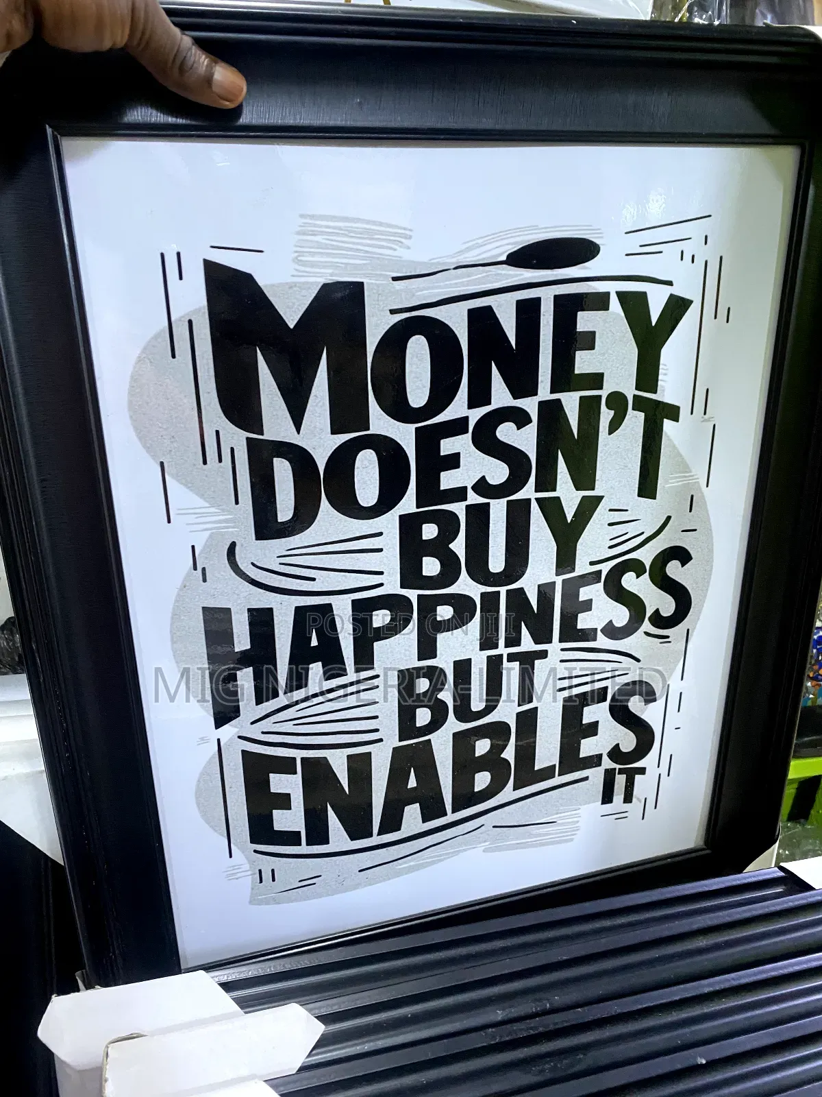 Wall Artwork Wooden Frame Words Quote 20x24
