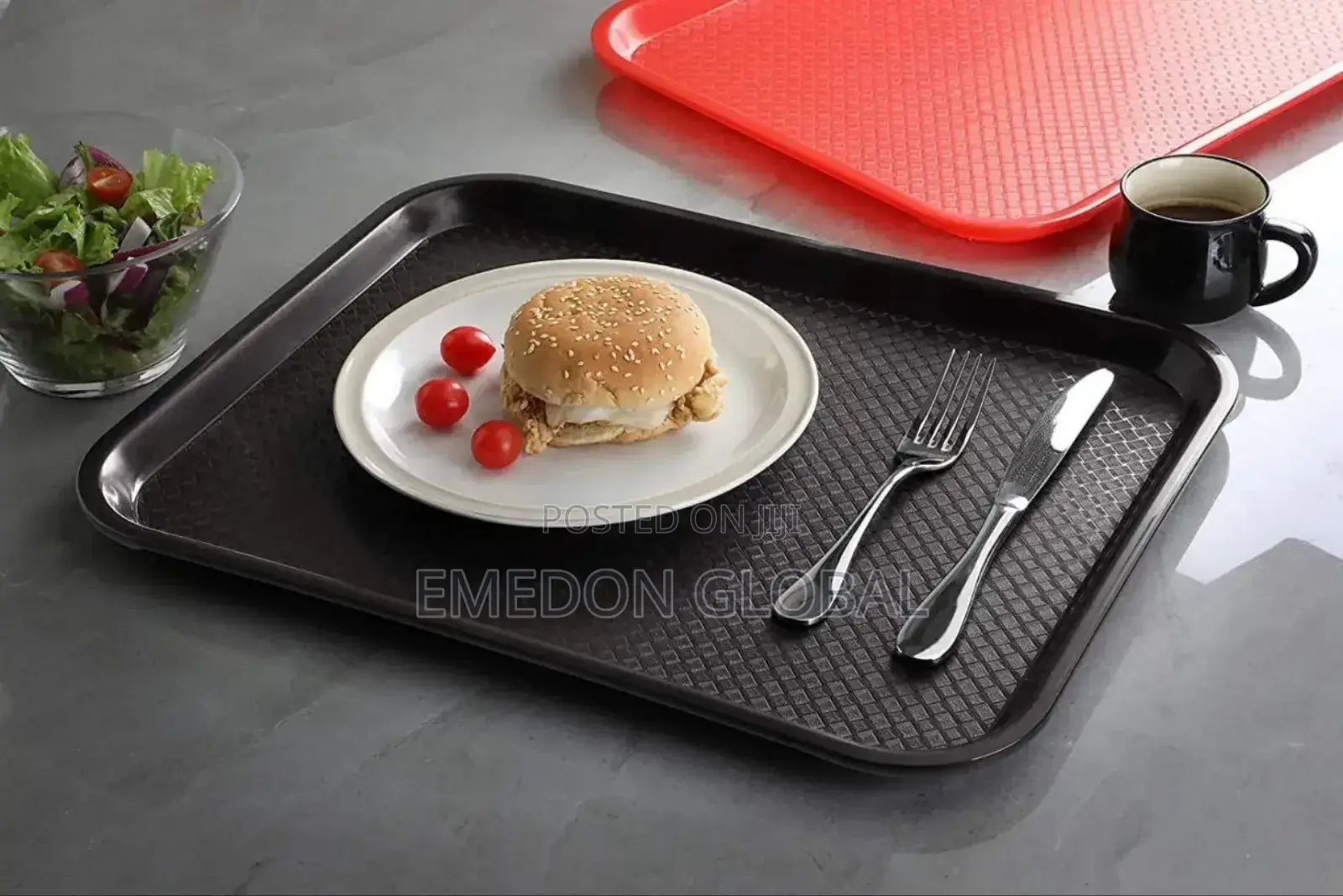 Antiskid Plastic Restaurant Food Serving Tray