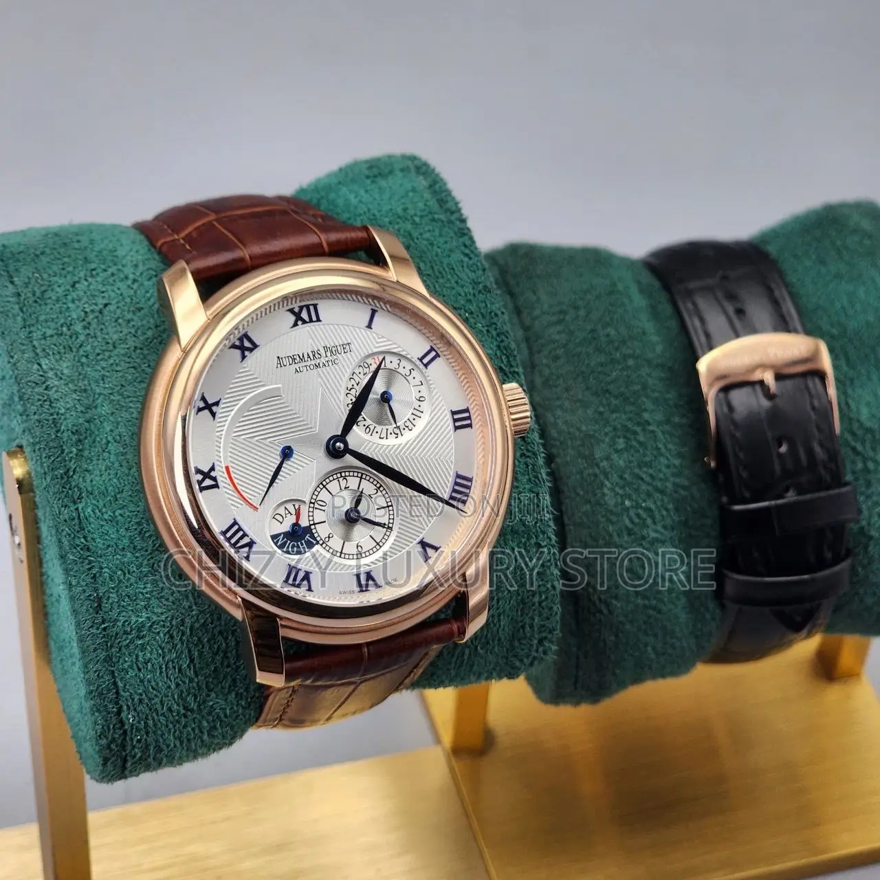 Audemars Piguet Quality Luxury Genuine Leather Wristwatch