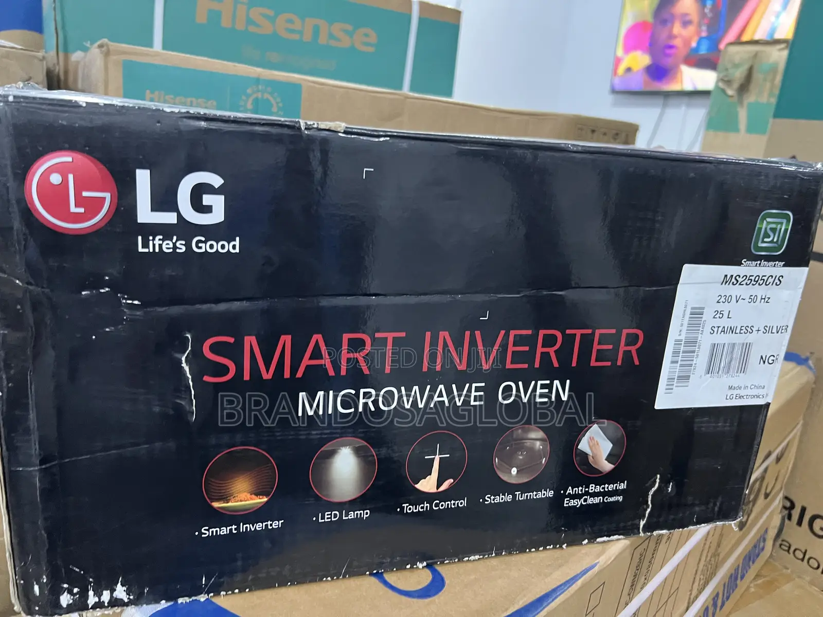 Lg 25l Microwave Ms2595cis With Even-Defrost Smart Cooking