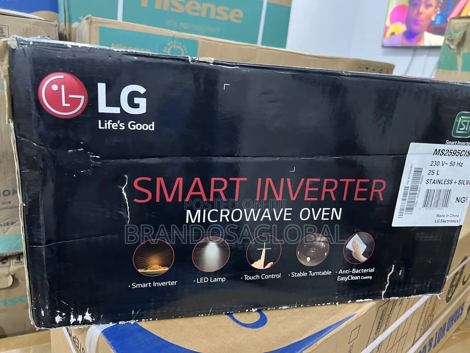 Lg Ms2595cis 25l Inverter Microwave With Child Safety Lock