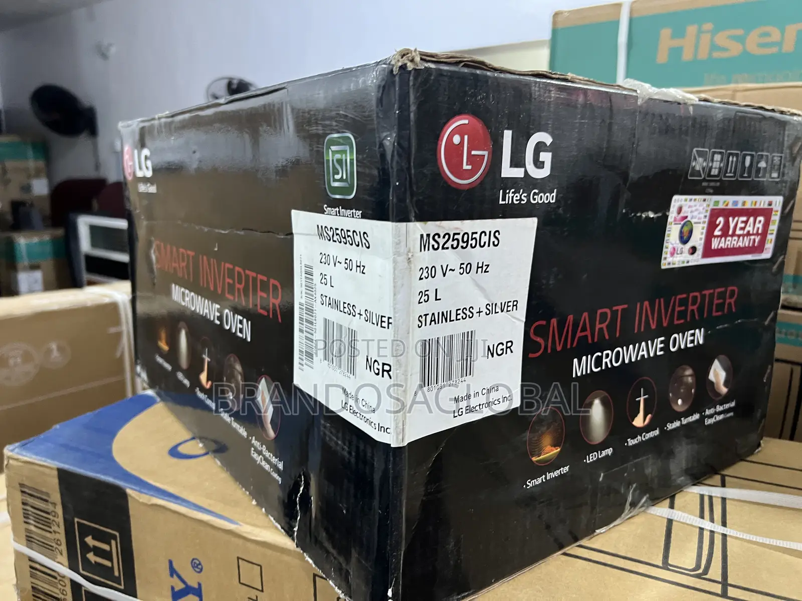 Powerful Lg Ms2595cis 25l Microwave With 1000w Inverter Heating
