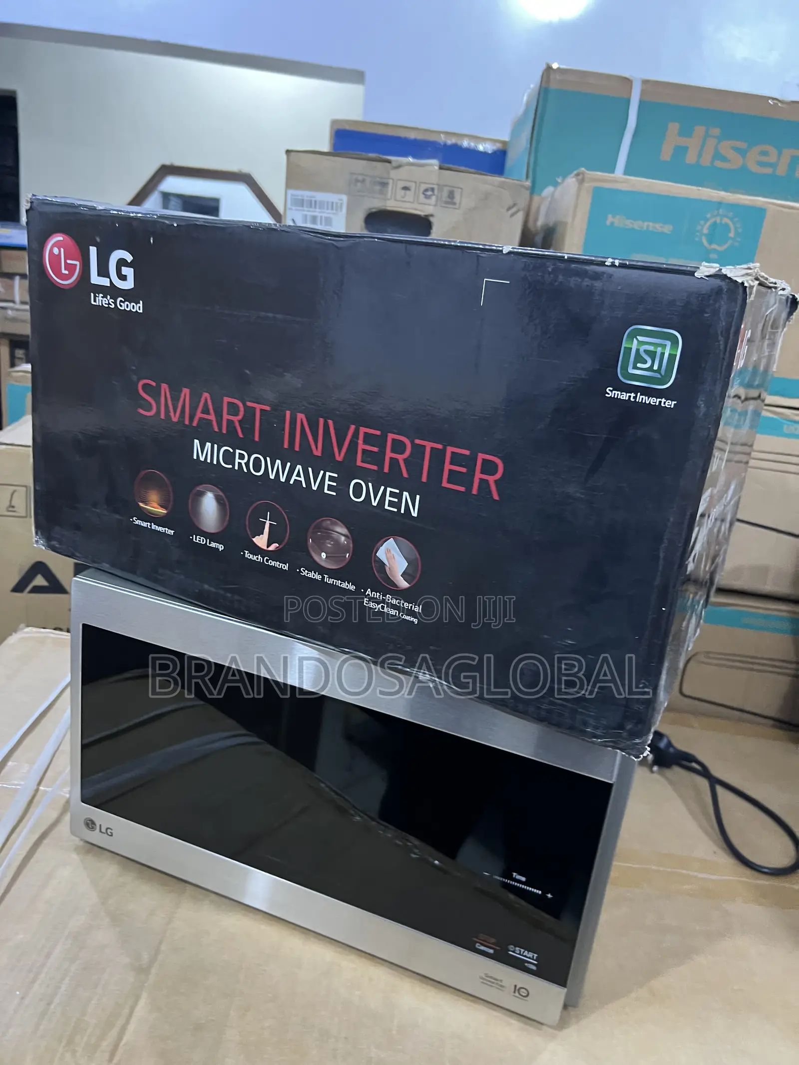 Lg 25l Inverter Microwave Ms2595cis With Sleek Silver Finish