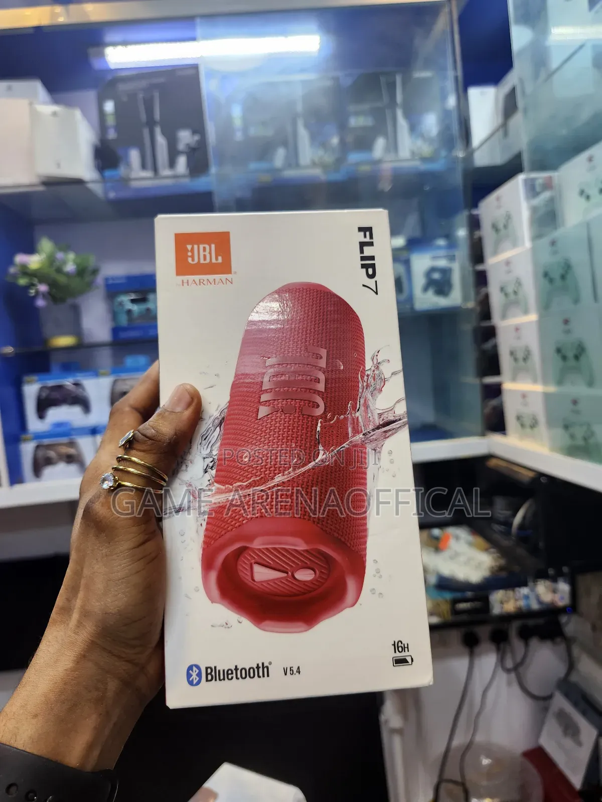 Original JBL Flip 7 Wireless Speaker | 16h Playtime | Rugged Build