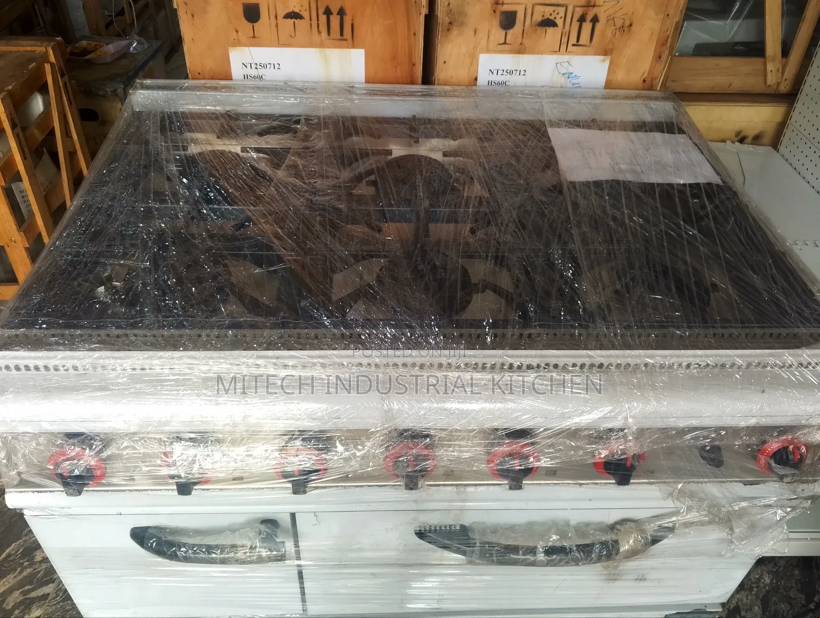 6 Burner Gas With Oven And Cabinet