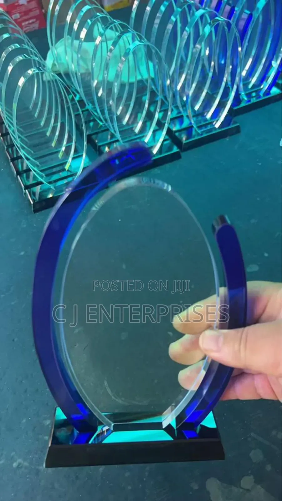 Crystal Glass Award Plaque E65