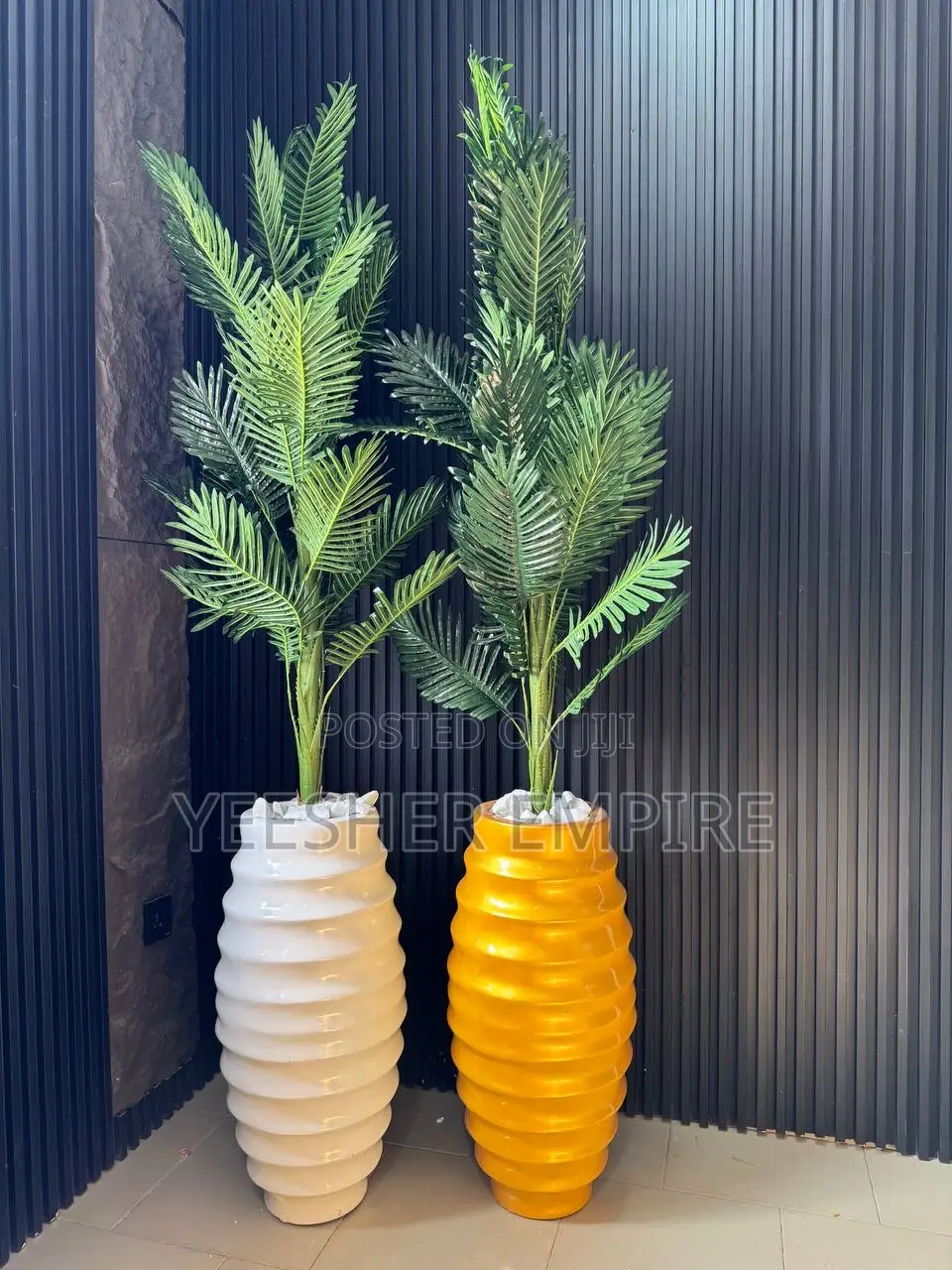 Artificial Plant In Fibre Vase