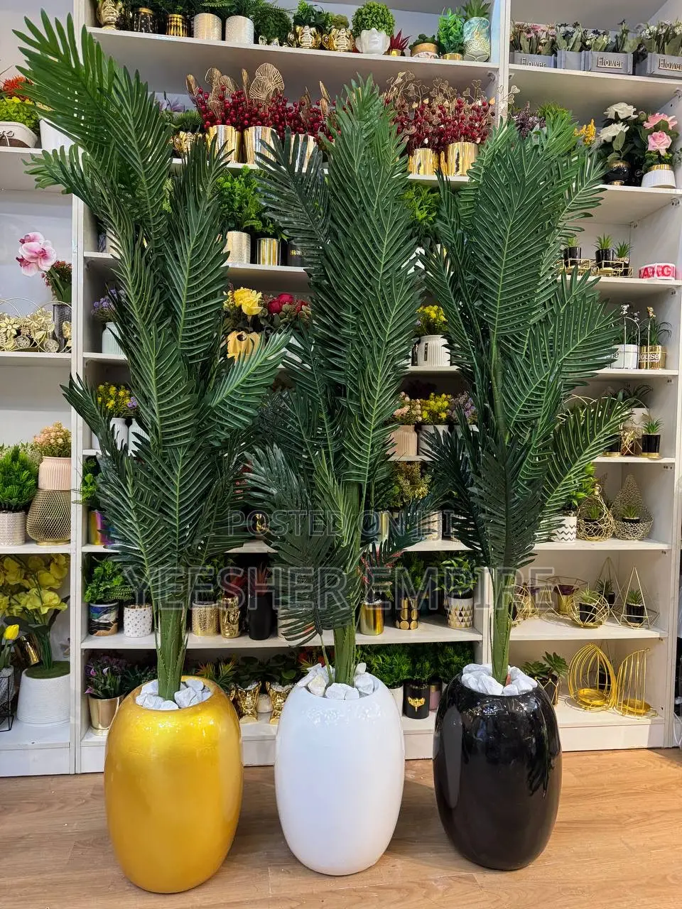 Artificial Plant In Fibre Vase
