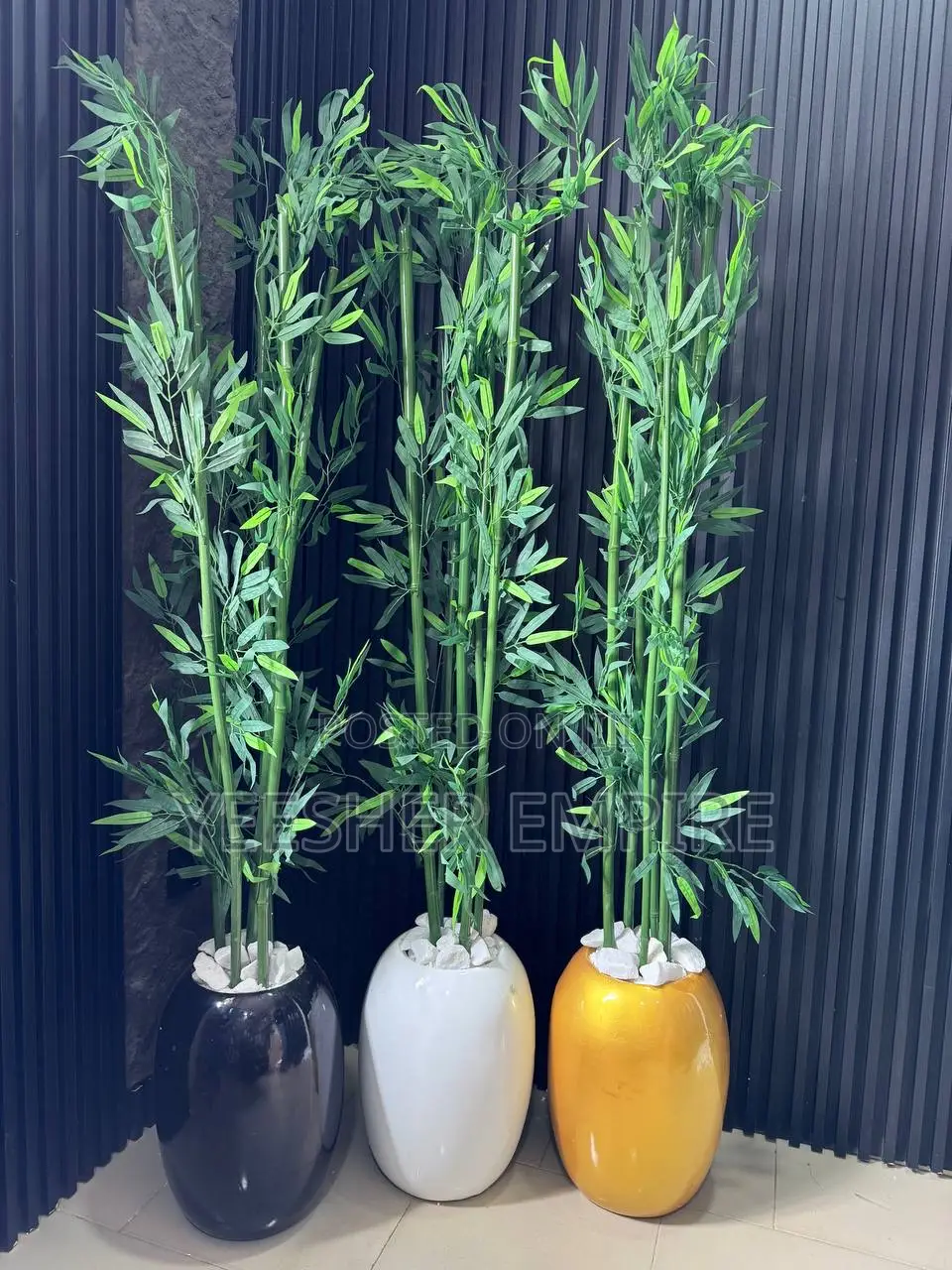 Artificial Plant In Fibre Vase