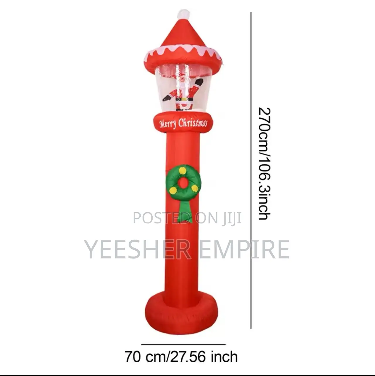 Inflatable Santa Holiday With Light