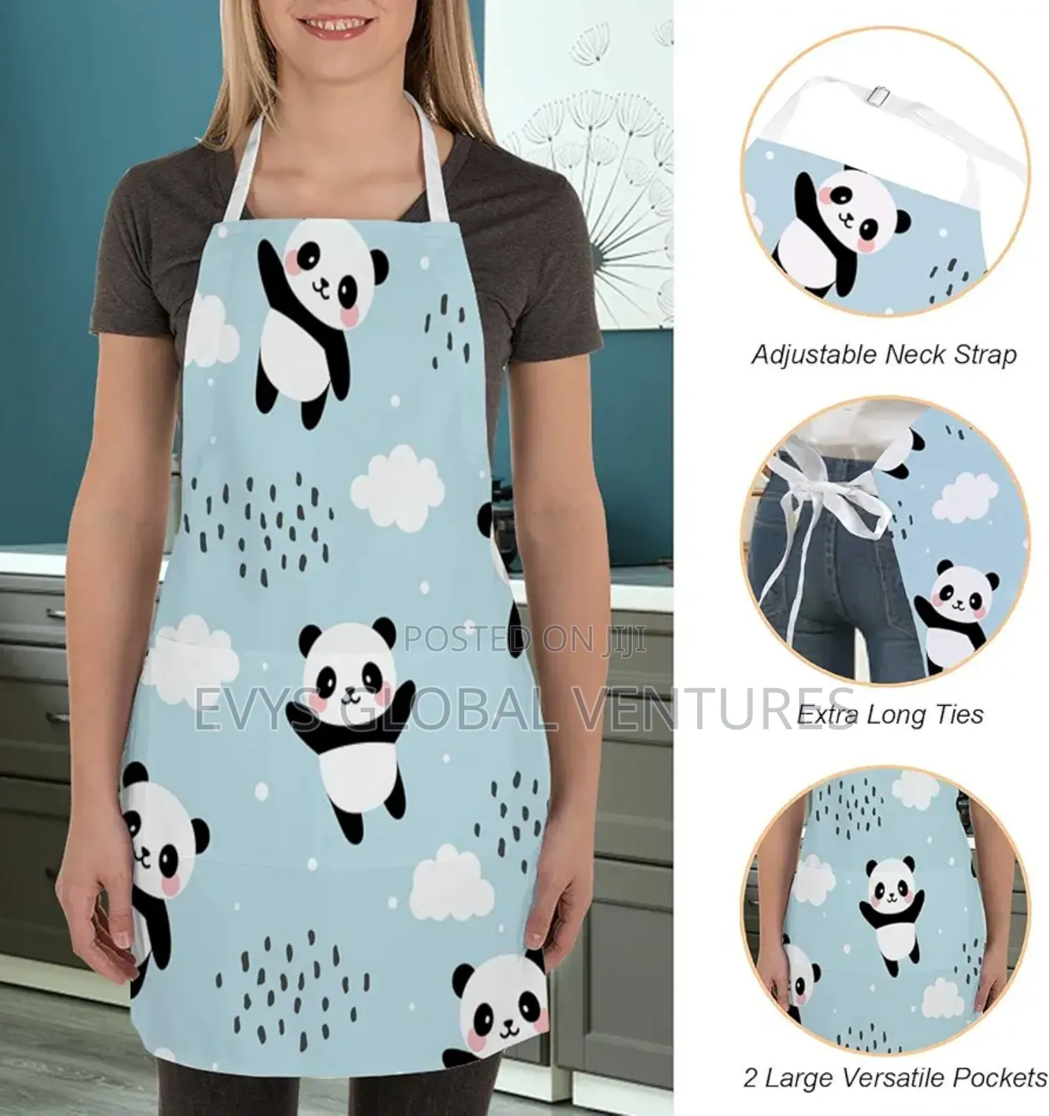 Kitchen Apron And Pot Holder With Mitten