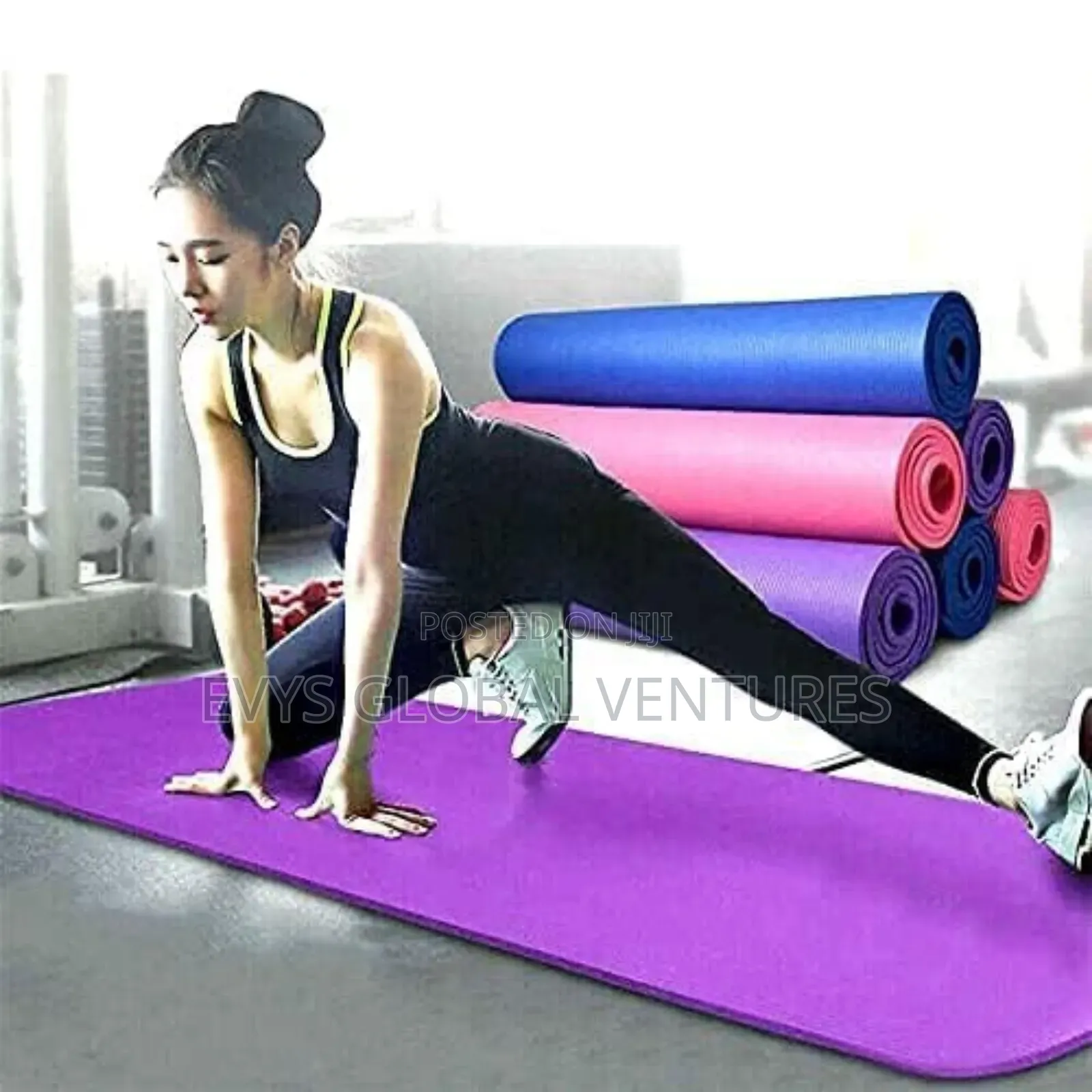 6mm Thick Yoga Mat Non-Slip Exercise Mat Body Building
