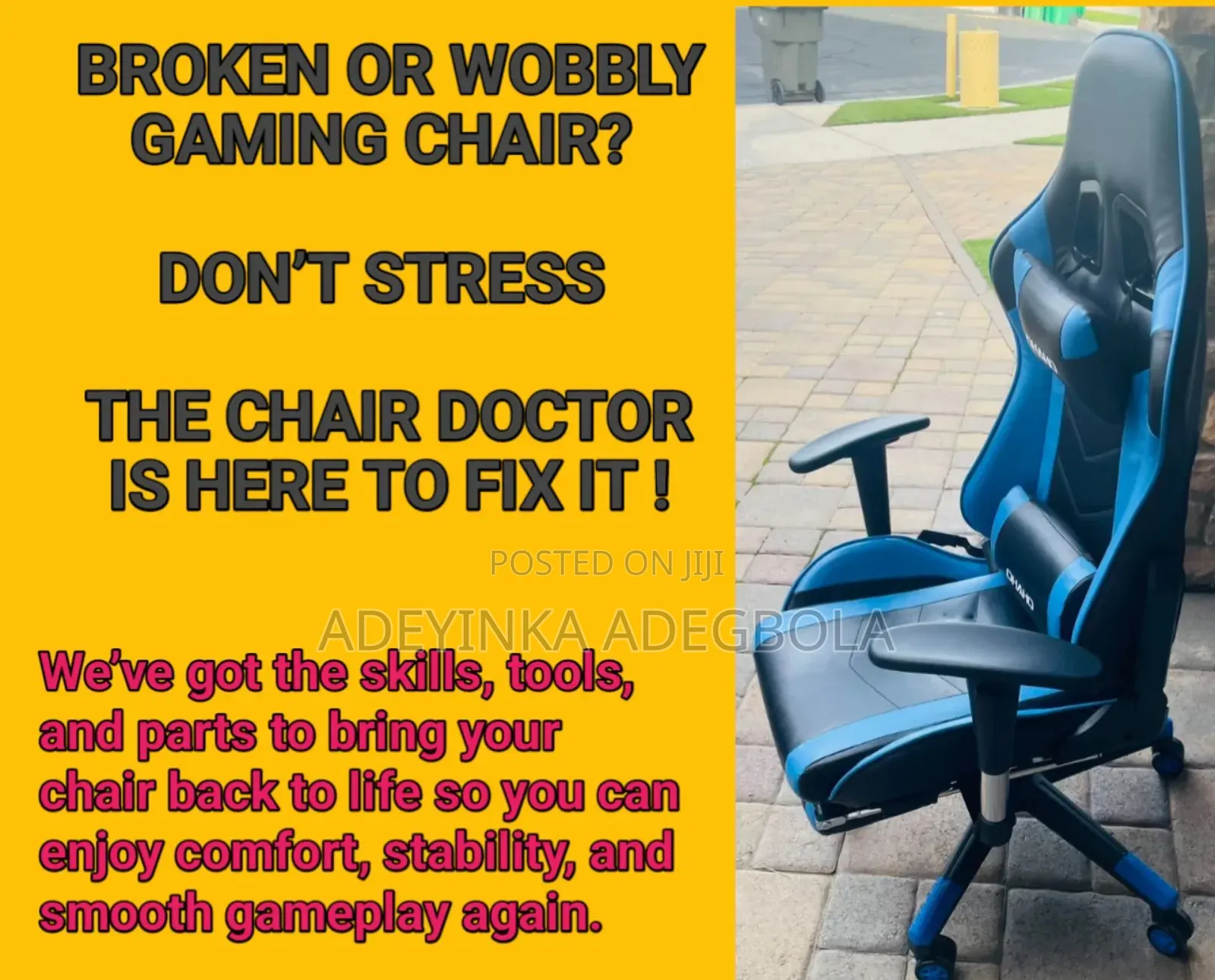 Office Chair Repair Expert - Fast Fix for Sinking Broken Chairs