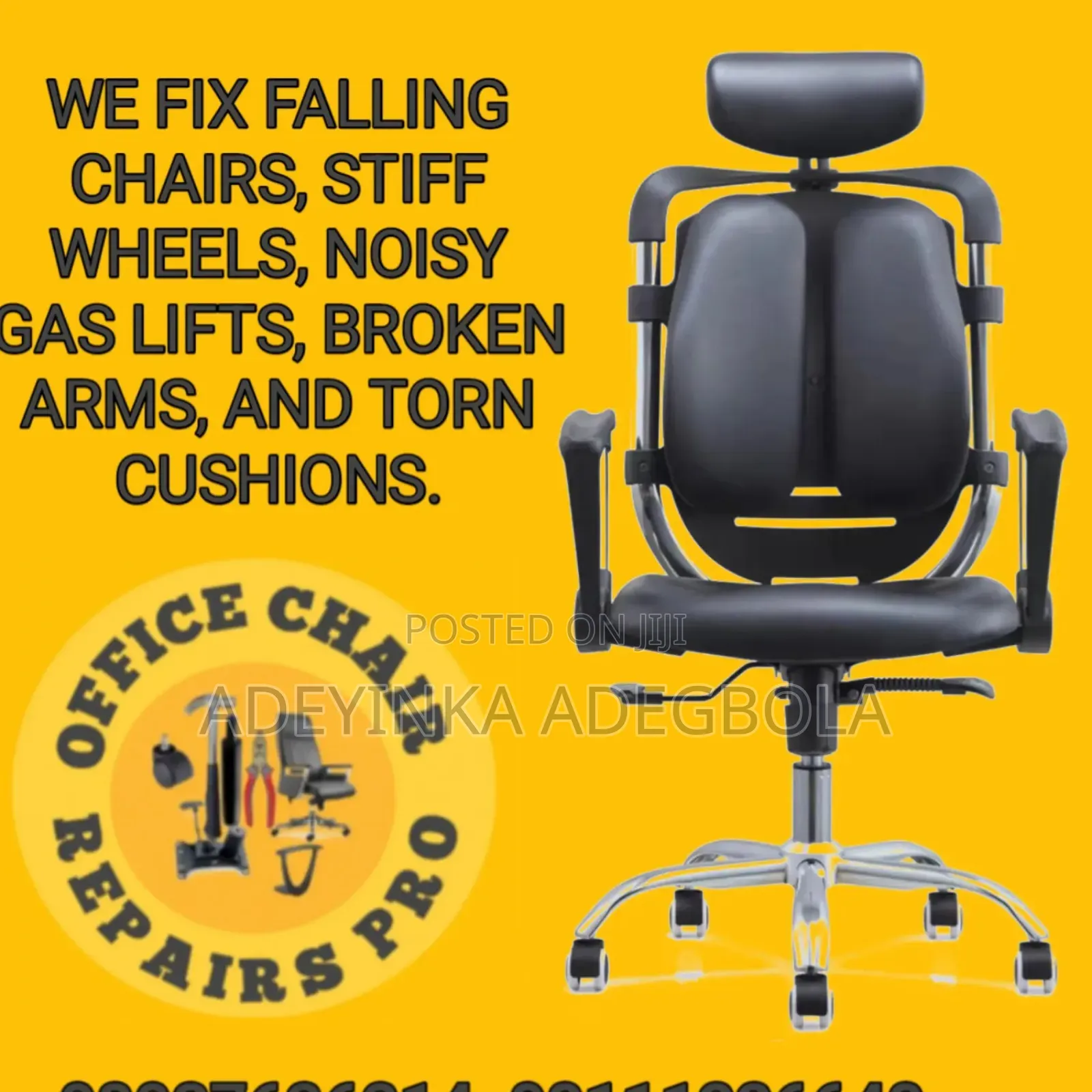 Office Chair Repair Expert - Fast Fix for Sinking Broken Chairs