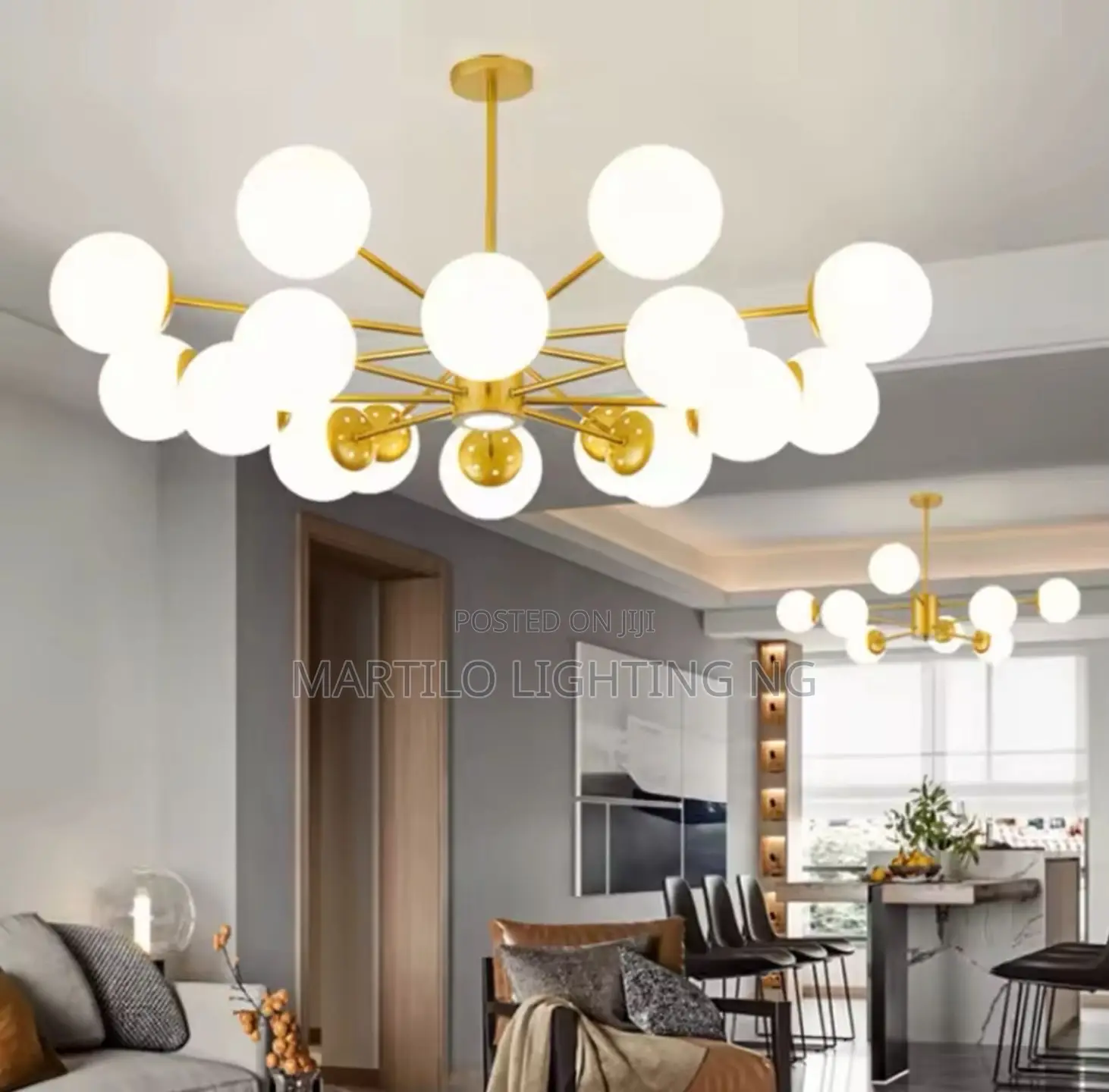 12 Glass Nordic Light for Living Room, Bedroom and More