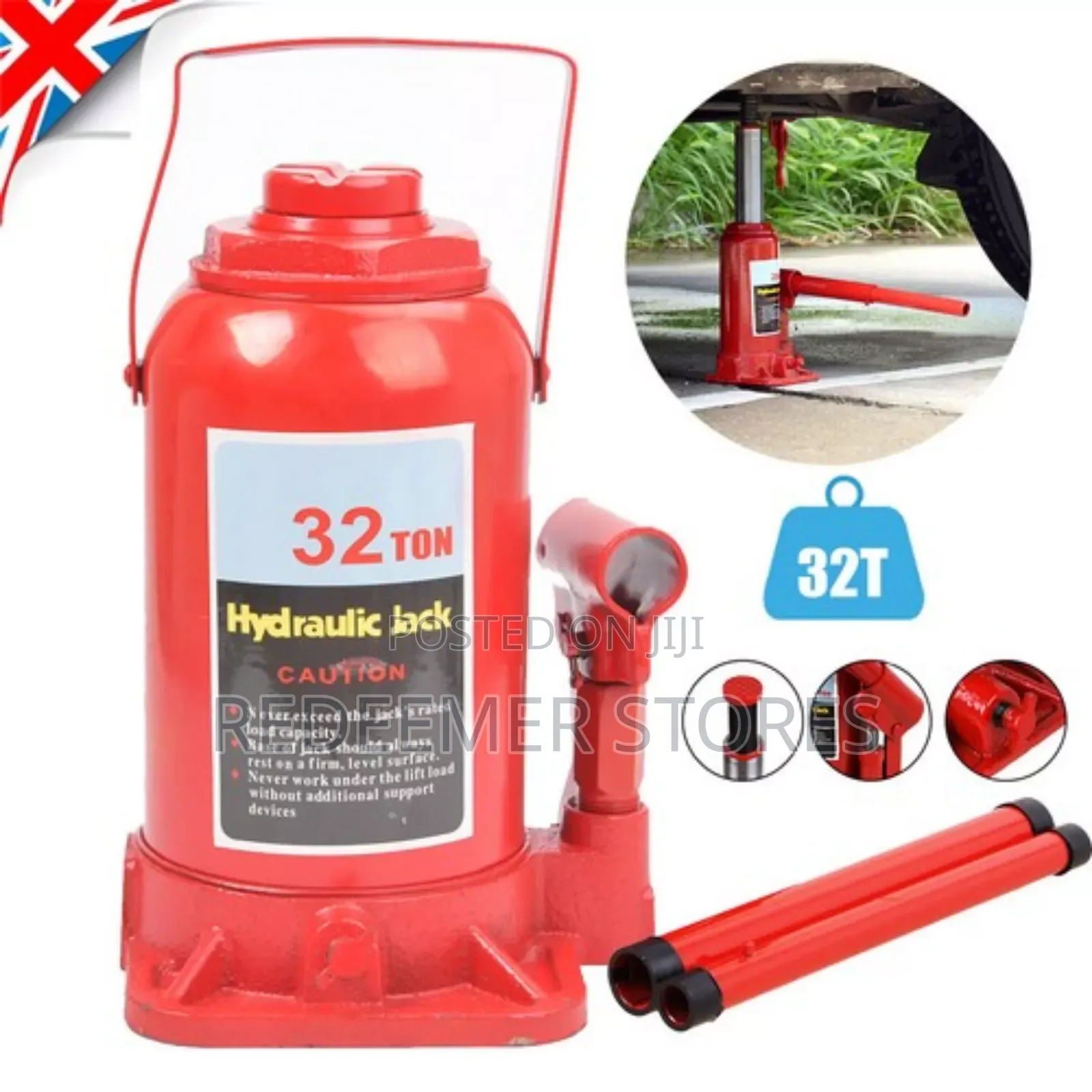 32t Bottle Heavy Duty Hydraulic Jack