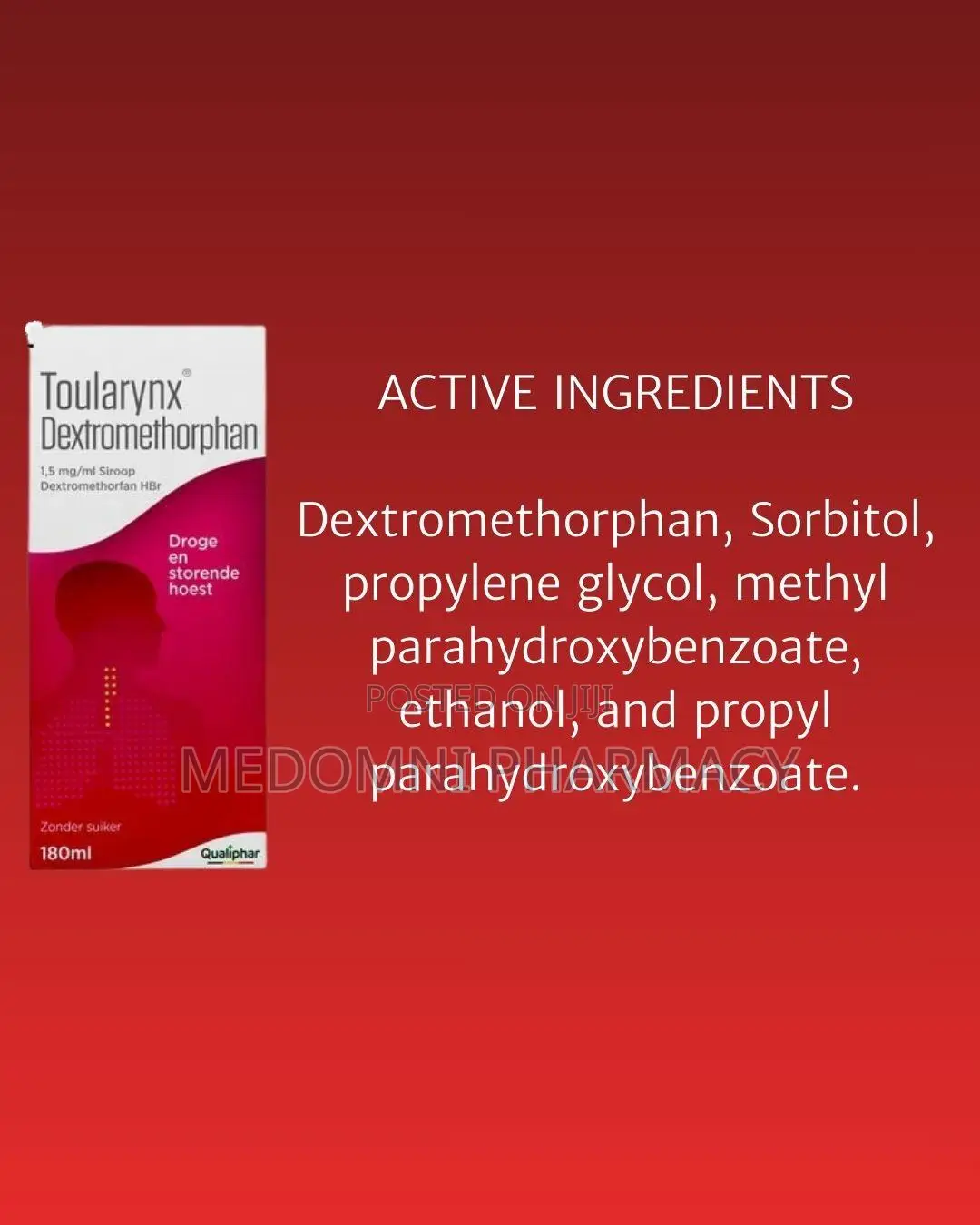 Tourlarynx Dextromethorphan Cough Syrup – 180ml