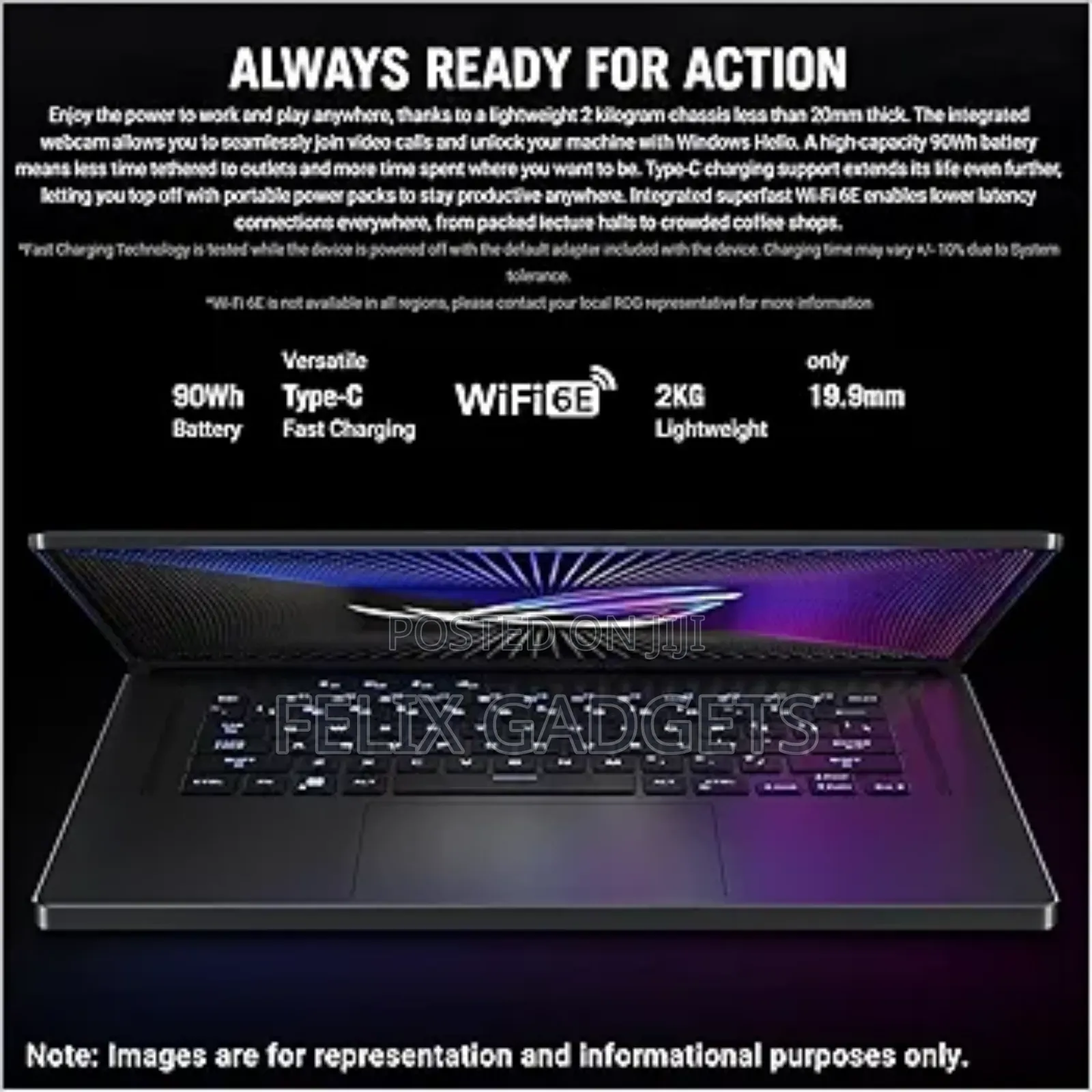 Laptop Asus ROG Zephyrus G16 16GB Intel Core I7 SSD 512GB