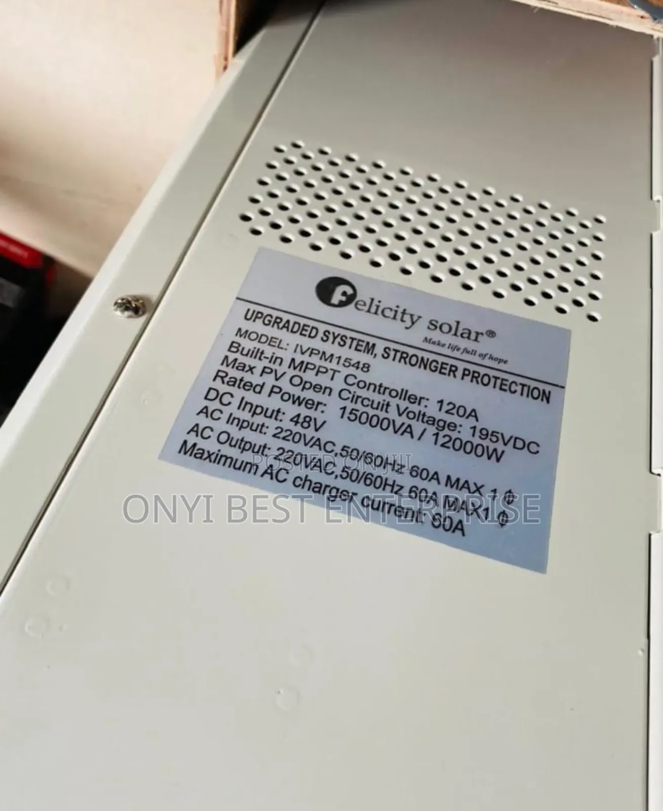 Felicity Hybrid Inverter 15kva 48v Available